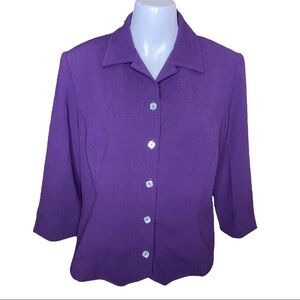 Coldwater Creek Jacket 3/4 Sleeves Weskit Size 14 P